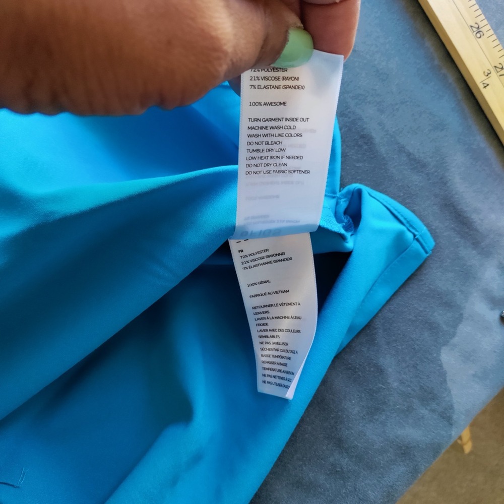 NWT Figs 4XL Catarina Extremes Ocean Blue One-Pocket‎ Medical Nurse Scrub Top - Picture 12 of 13